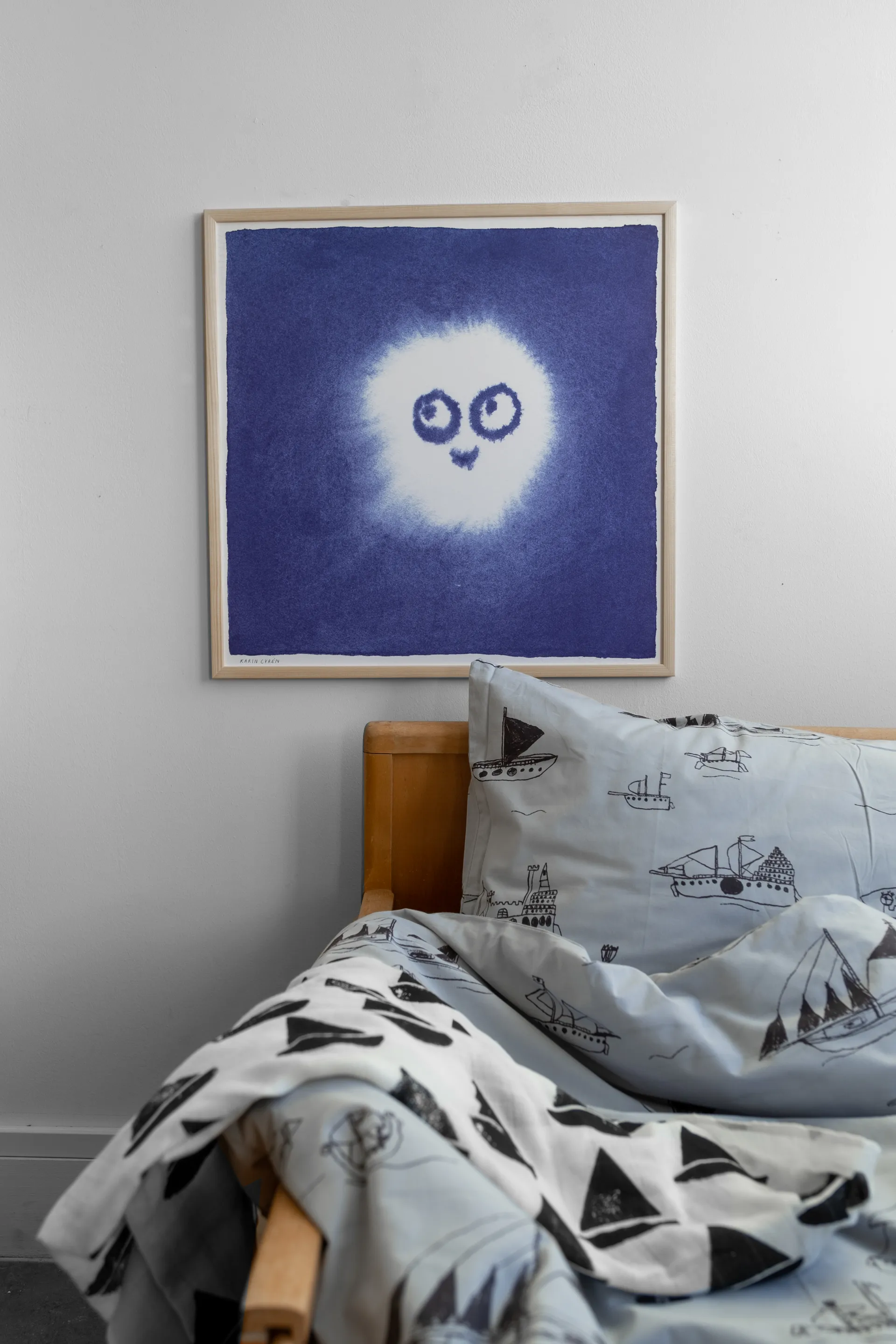 Lámina Tufs 50x50 cm, azul-blanco Fine Little Day