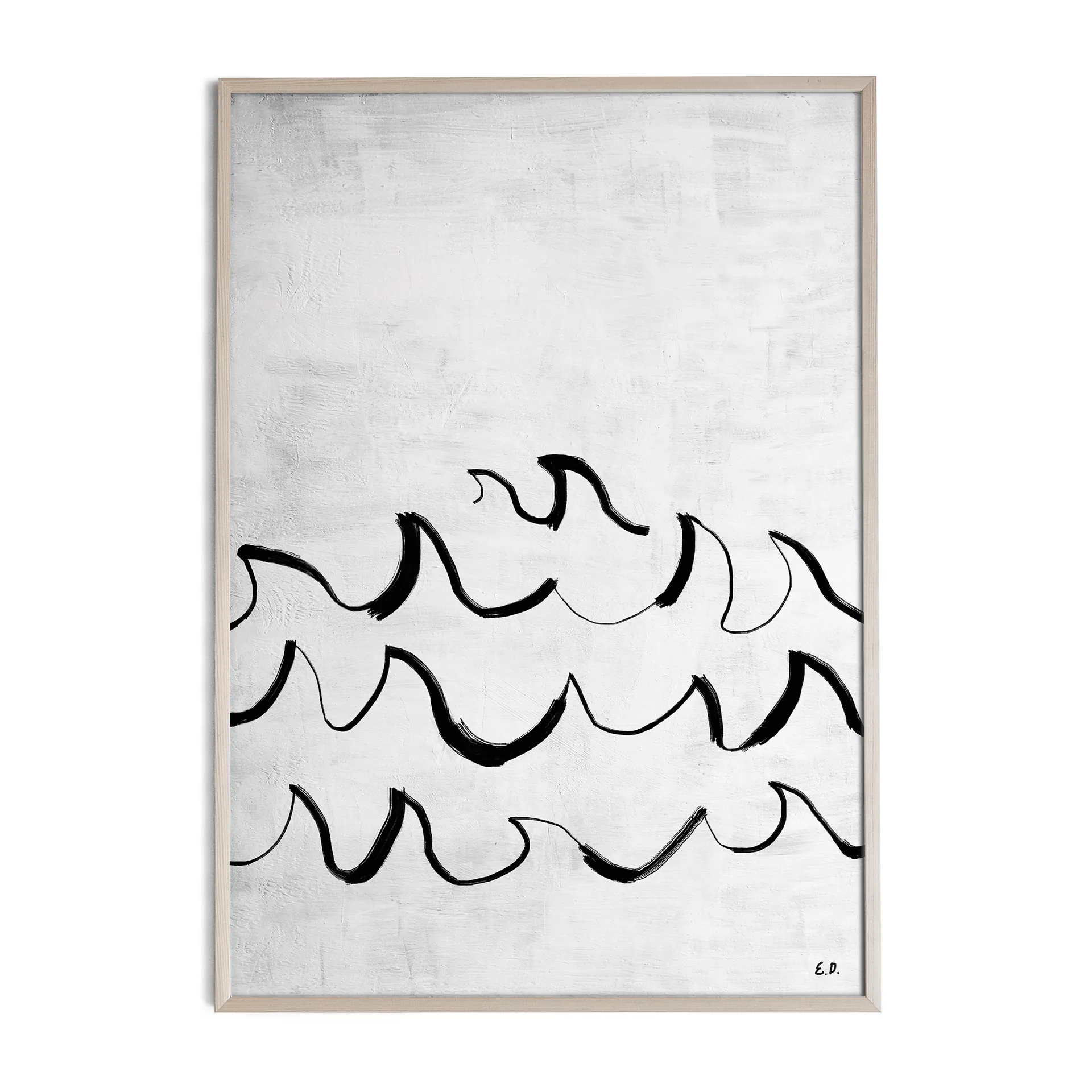 Lámina Wave 50x70 cm, negro-blanco Fine Little Day