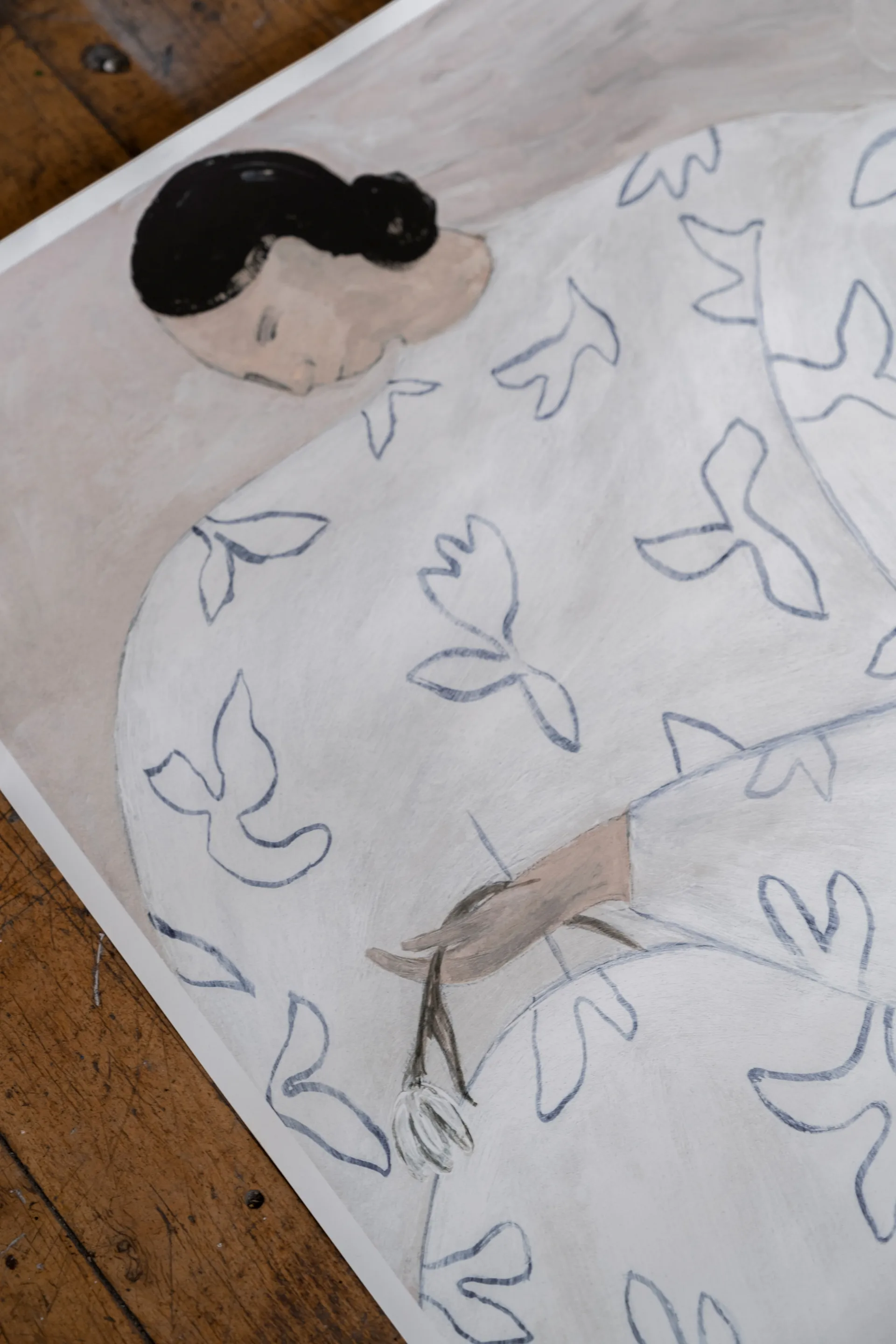 Lámina White Flower 50x70 cm, Nude Fine Little Day