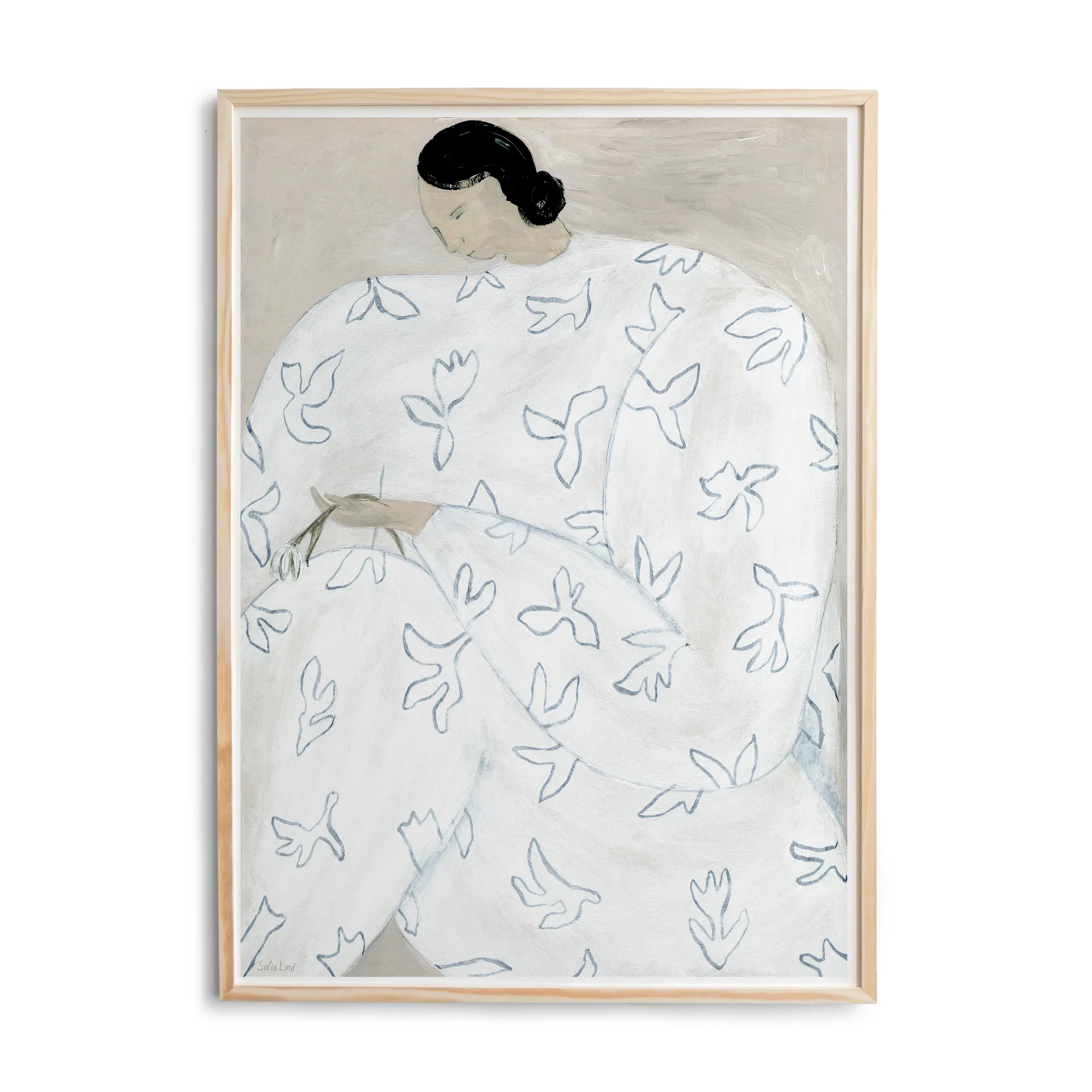 Lámina White Flower 50x70 cm, Nude Fine Little Day