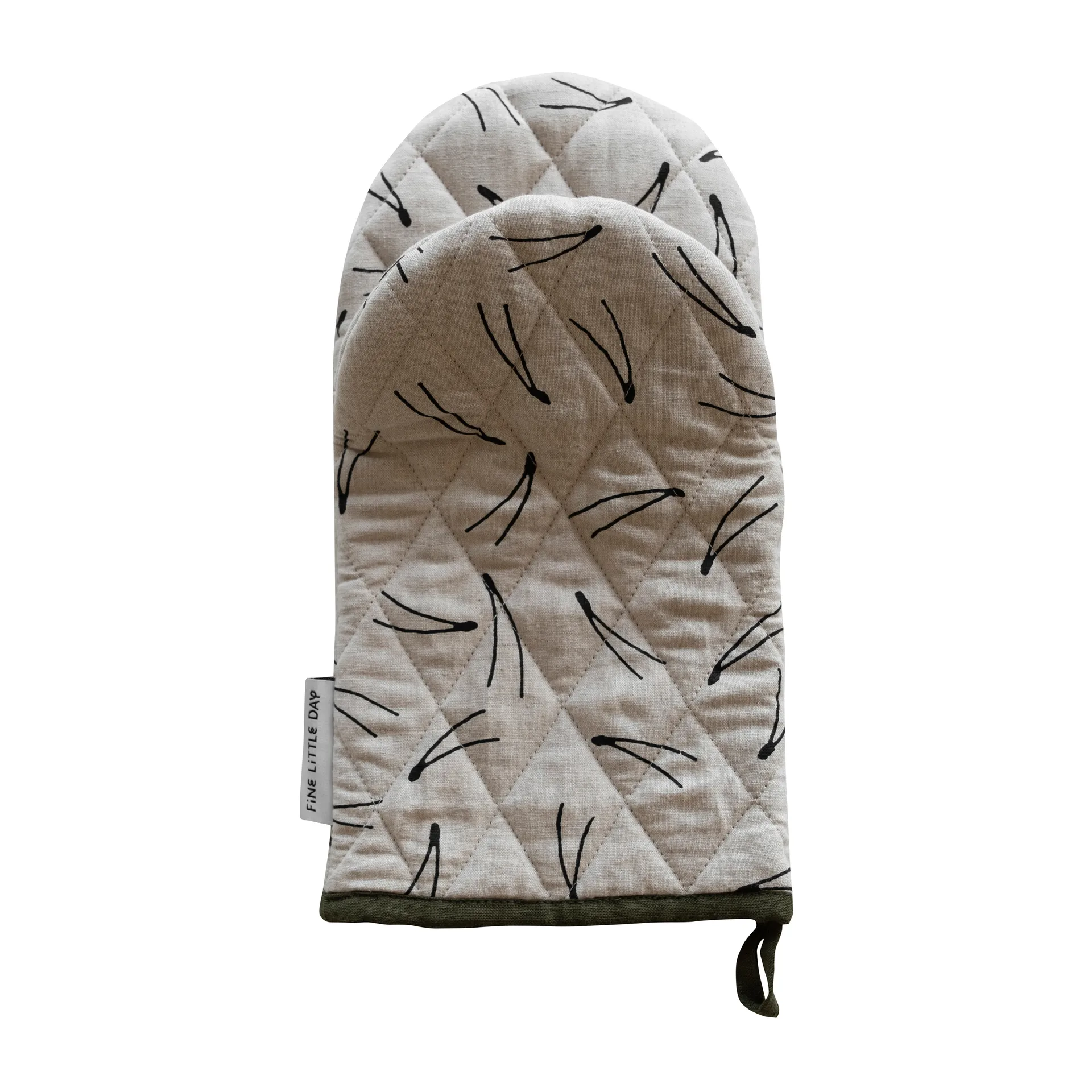 Manopla de horno acolchada Barr, Natural Fine Little Day