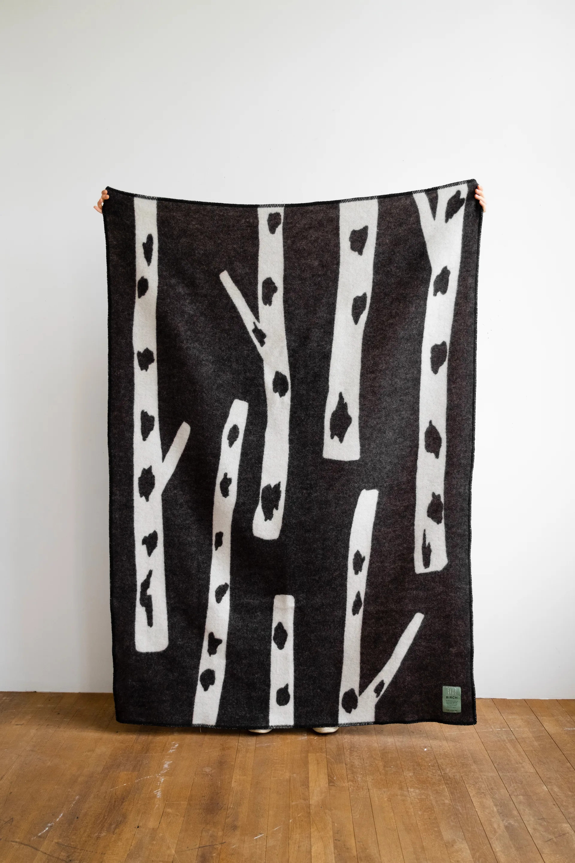 Manta Birch  130x180 cm, Black-white Fine Little Day