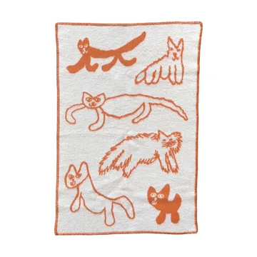 Manta de lana Cats - Naranja, 65x95 cm - Fine Little Day