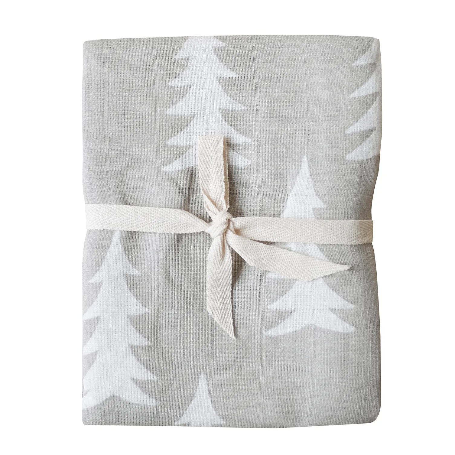 Manta de muselina Gran 120x120 cm, gris-blanco Fine Little Day