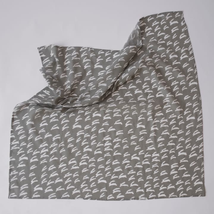 Manta de muselina Rabbit 120x120 cm - blanco-gris - Fine Little Day