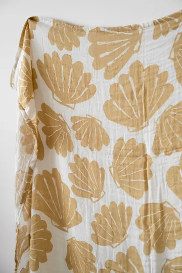 Manta de muselina Snäcka 120x120 cm - Sand - Fine Little Day