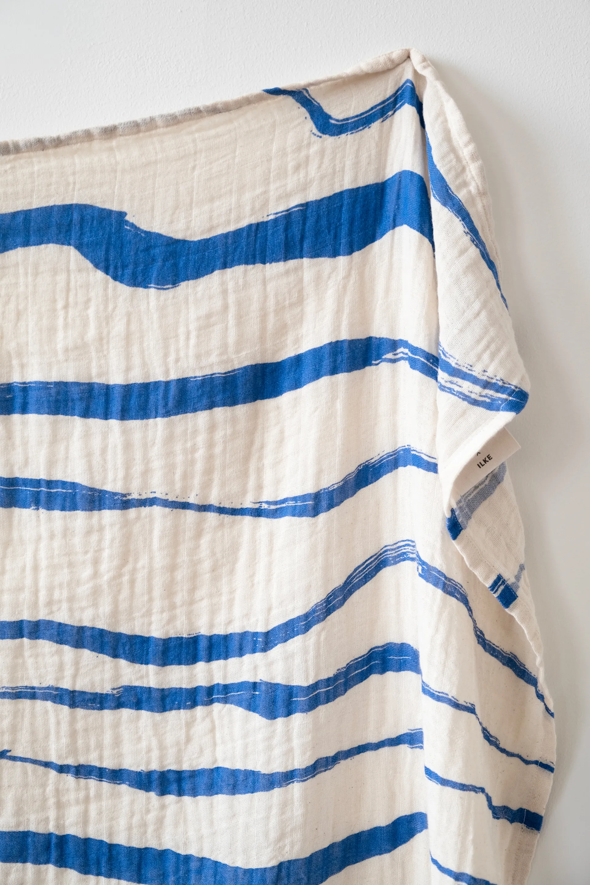 Manta de muselina Våg 120x120 cm, Blue Fine Little Day