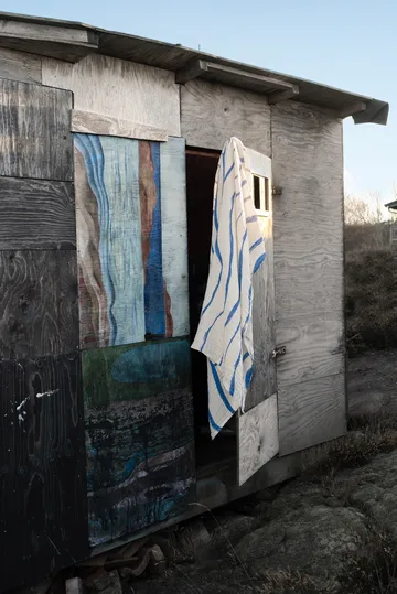 Manta de muselina Våg 120x120 cm - Blue - Fine Little Day