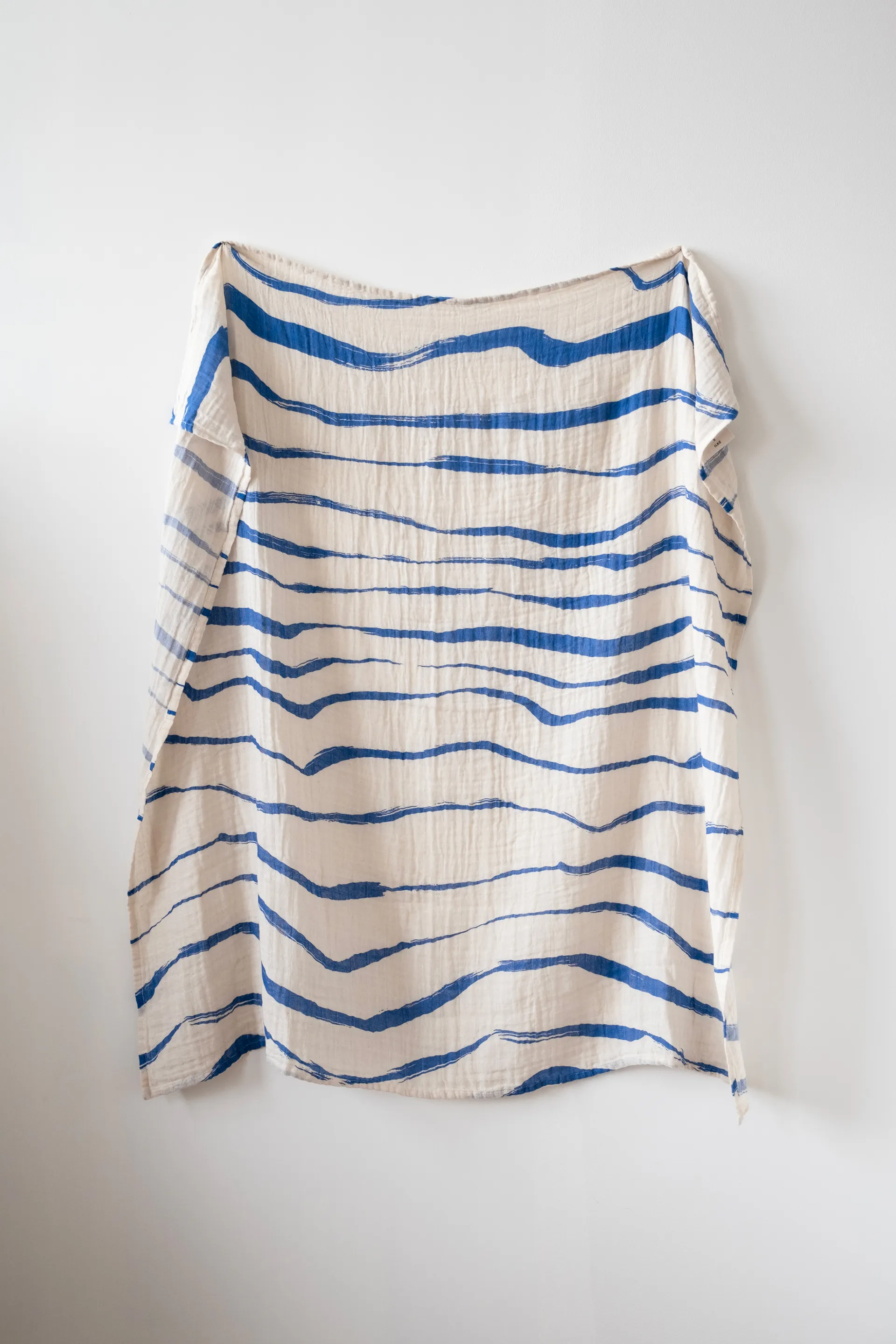 Manta de muselina Våg 120x120 cm, Blue Fine Little Day