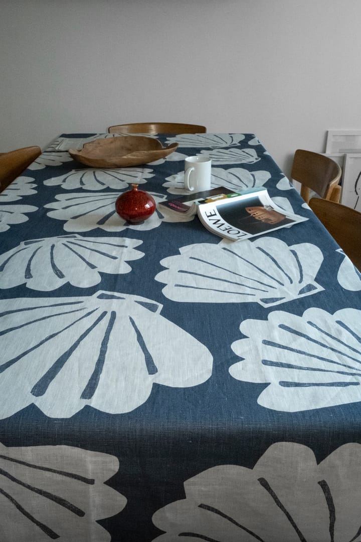 Mantel de lino Snäcka 149x149 cm, azul Fine Little Day