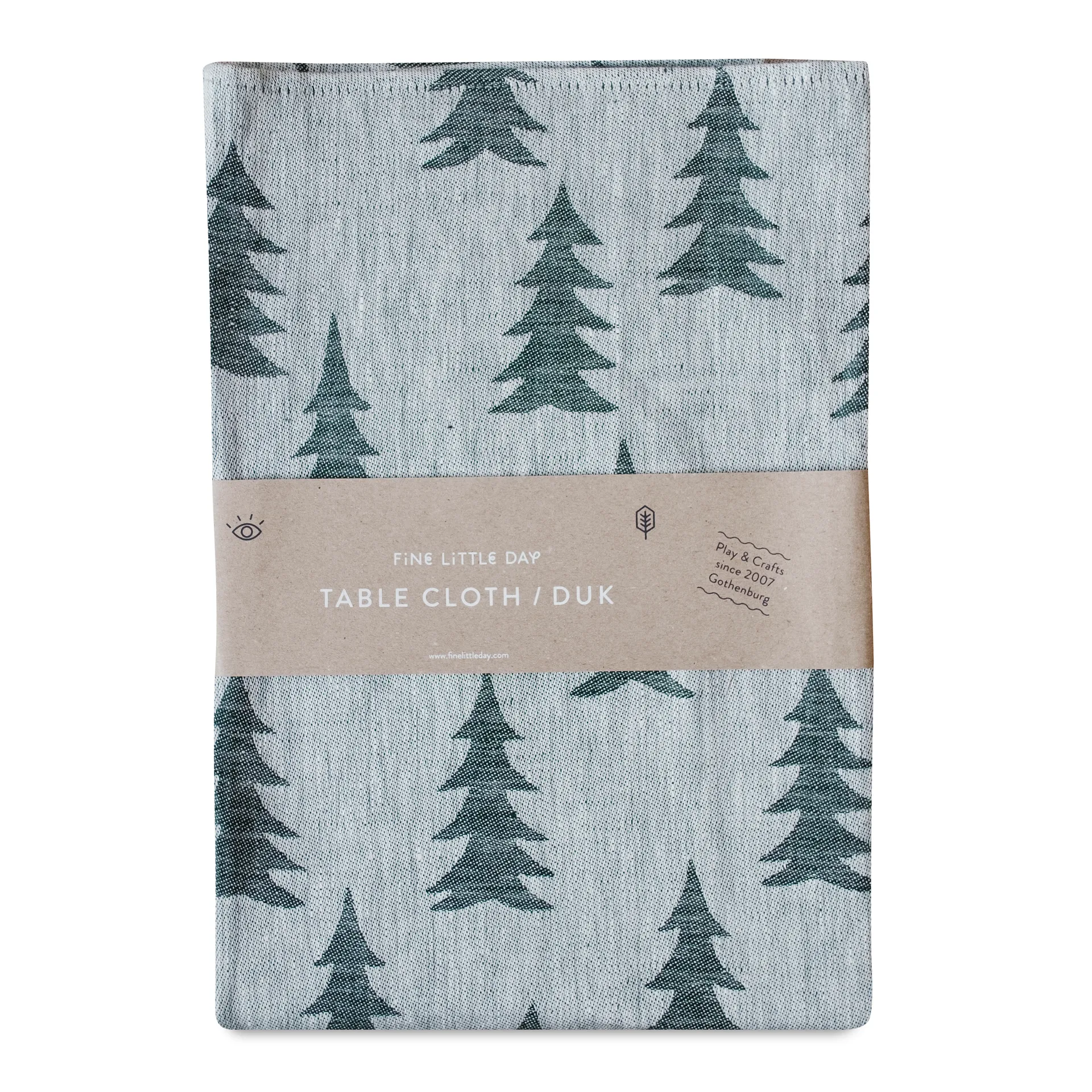 Mantel Gran jacquard 147x250 cm, verde-gris Fine Little Day