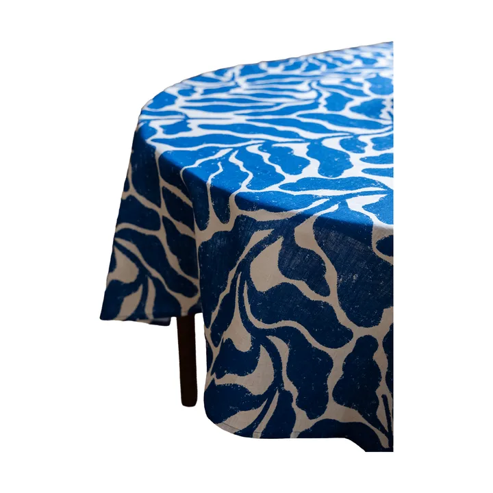 Mantel Leaves - Blanco-azul, 147x147 cm - Fine Little Day