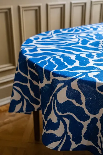 Mantel Leaves - Blanco-azul, 147x147 cm - Fine Little Day
