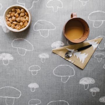 Mantel lino Mushroom 147x147 cm - gris - Fine Little Day