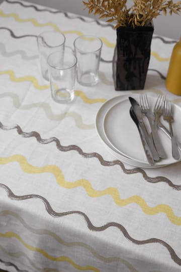 Mantel Randig 149x250 cm - White-yellow - Fine Little Day