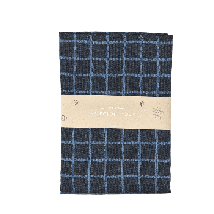 Mantel Rutig jacquard 147x147 cm - Blue-black - Fine Little Day