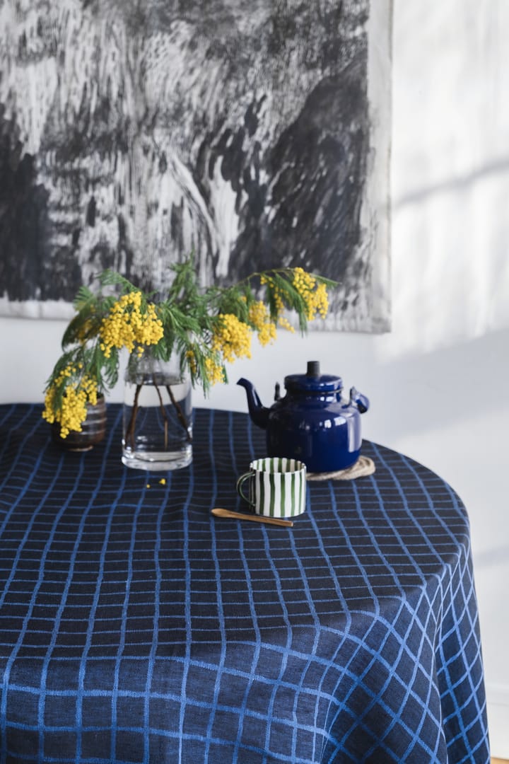 Mantel Rutig jacquard 147x147 cm, Blue-black Fine Little Day