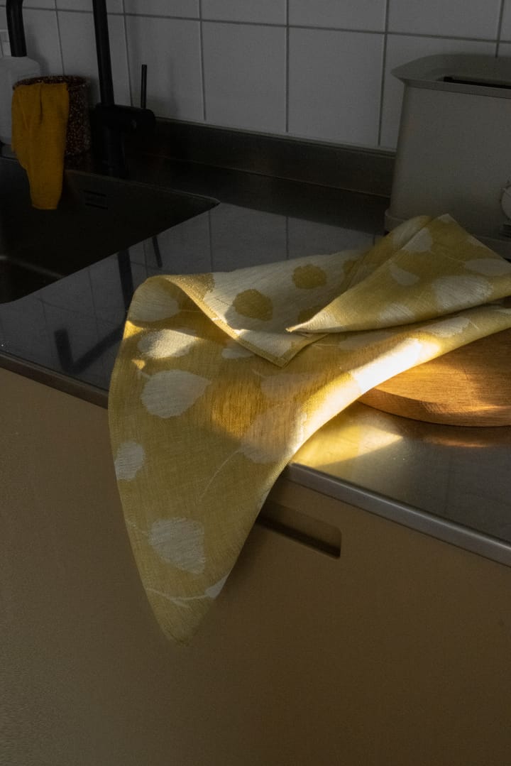 Paño de cocina Bouquet 58x58 cm, amarillo-blanco Fine Little Day