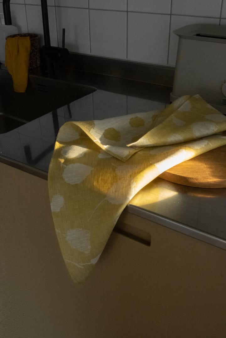 Paño de cocina Bouquet 58x58 cm - amarillo-blanco - Fine Little Day