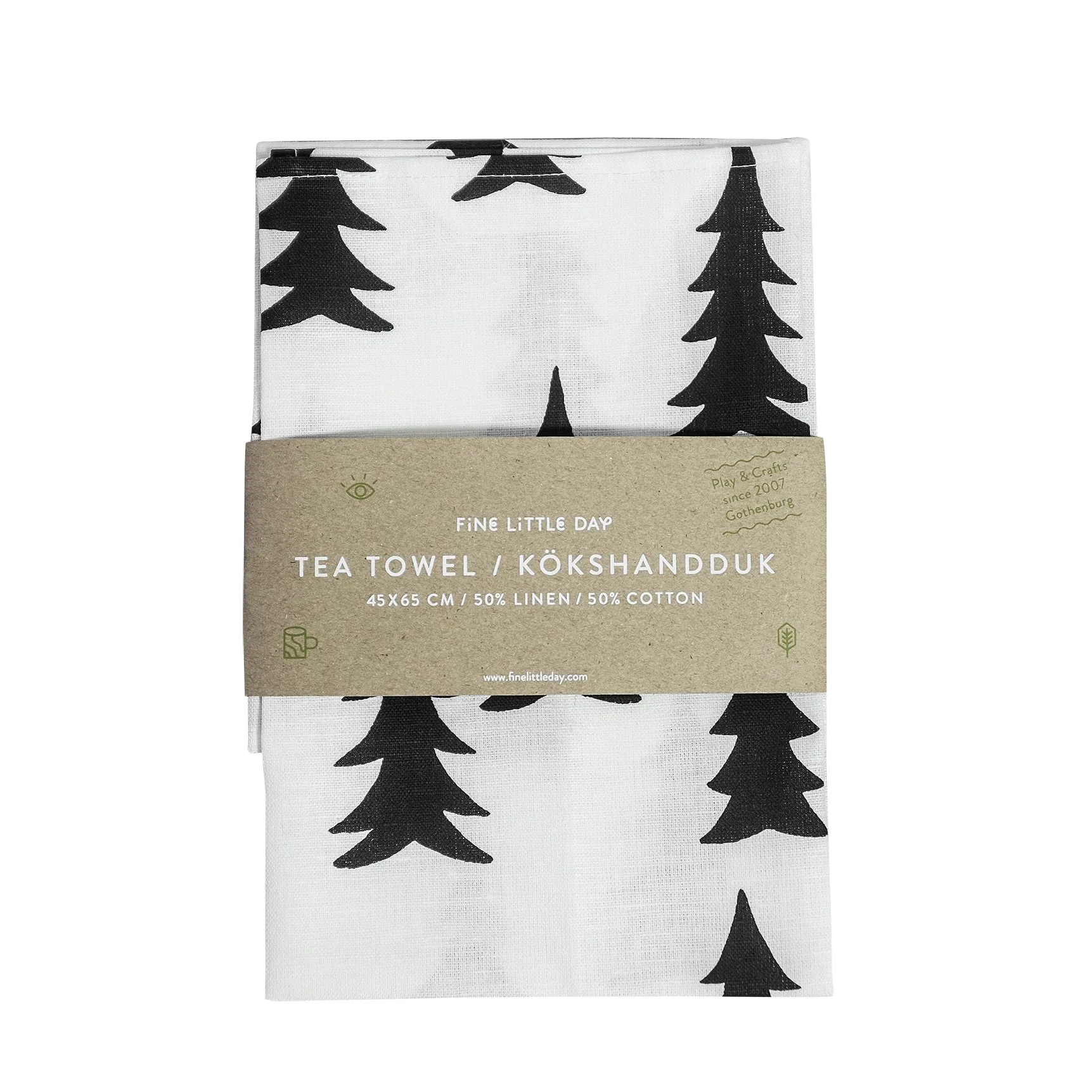 Paño de cocina Gran, blanco-negro Fine Little Day