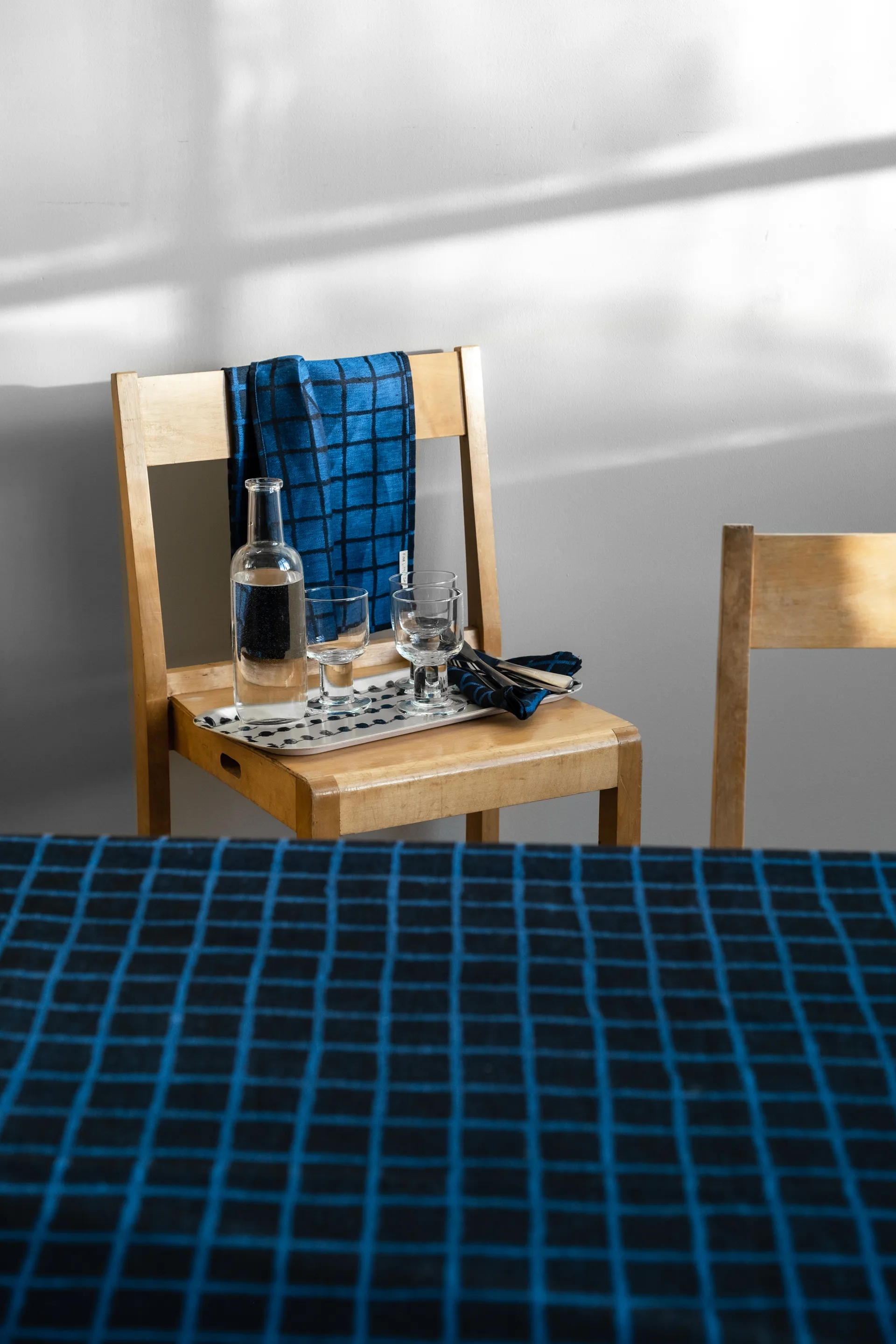 Paño de cocina Rutig jacquard 47x70 cm, Blue-black Fine Little Day