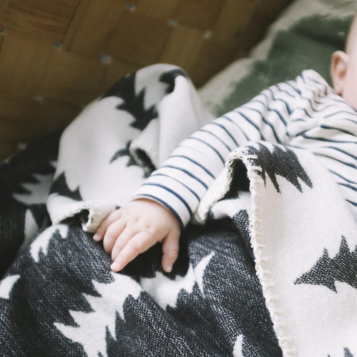 Plaid infantil Gran, algodón, blanco-negro Fine Little Day