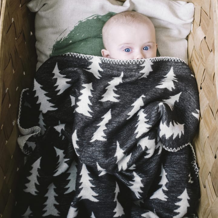 Plaid infantil Gran, algodón, blanco-negro Fine Little Day