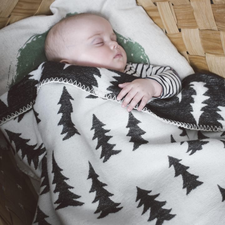 Plaid infantil Gran, algodón, blanco-negro Fine Little Day
