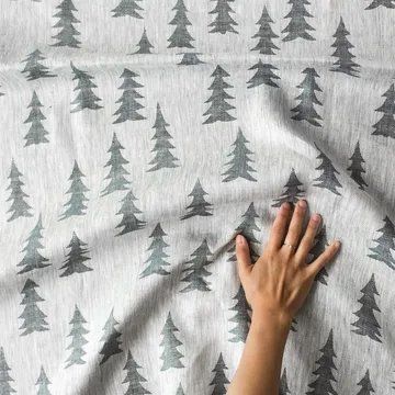 Tela Gran, lino - verde oscuro-blanco - Fine Little Day