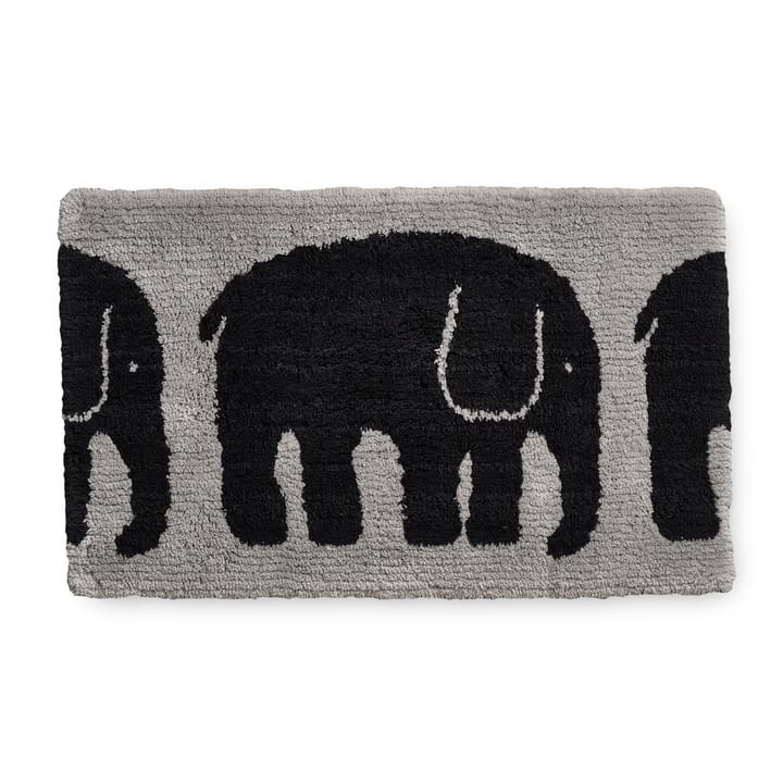 Alfombra de baño Elefantti, negro - gris Finlayson