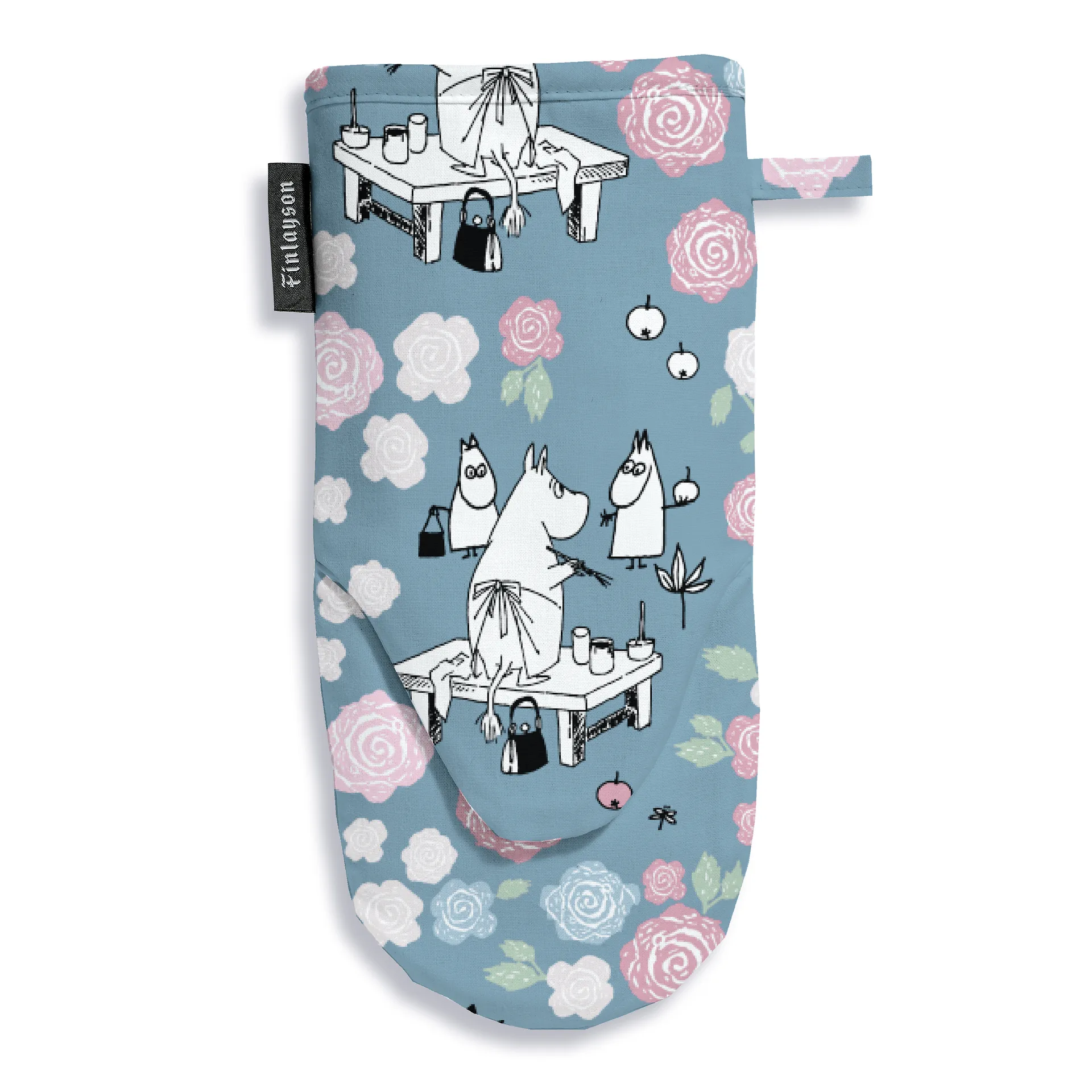 Guante de horno Moomin mamma day dreamer, azul oscuro - rosa Finlayson