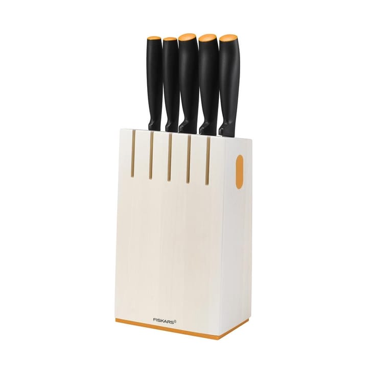 5 Cuchillos con taco Functional Form - blanco - Fiskars