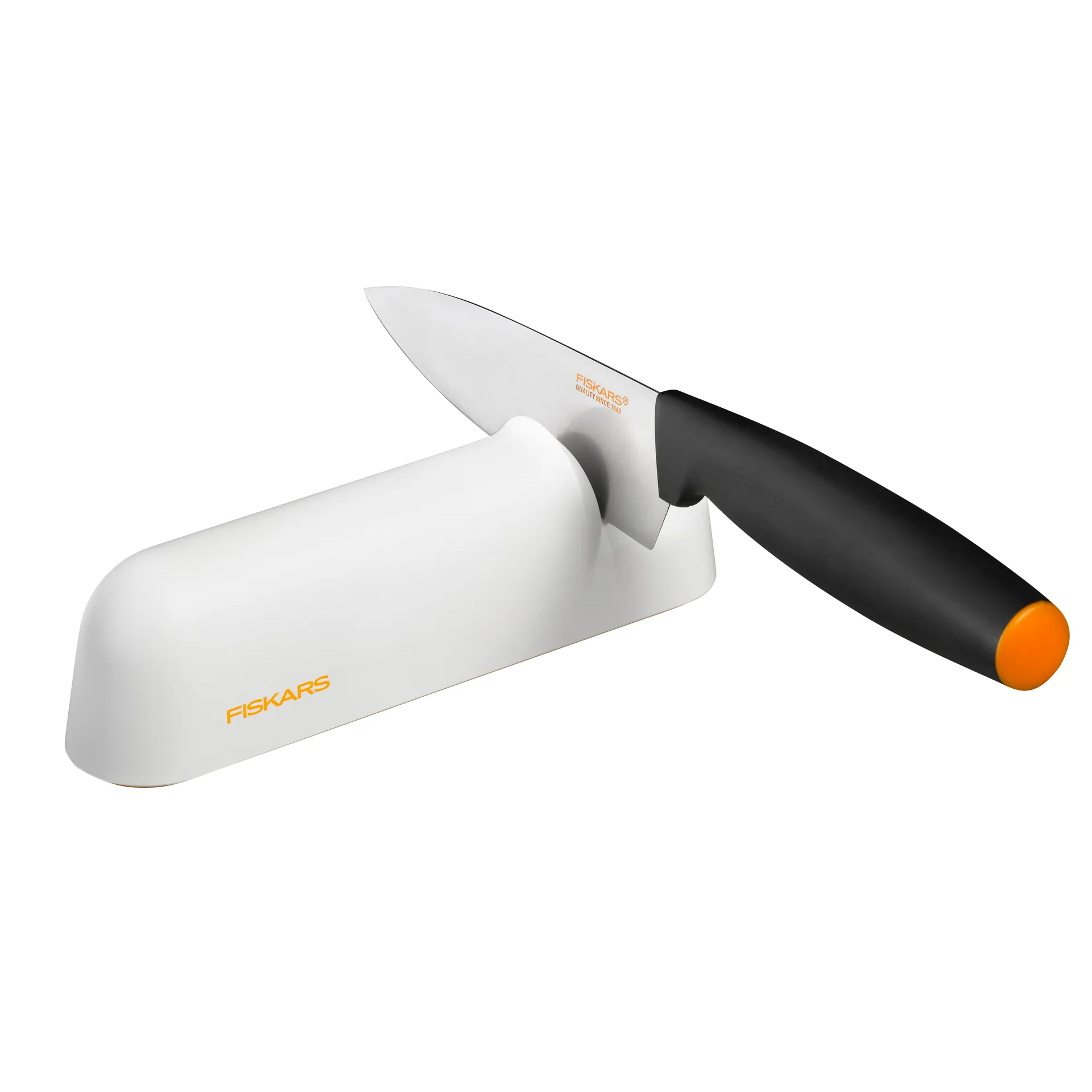 Afilador de cuchillos Functional Form Roll-Sharp, blanco Fiskars