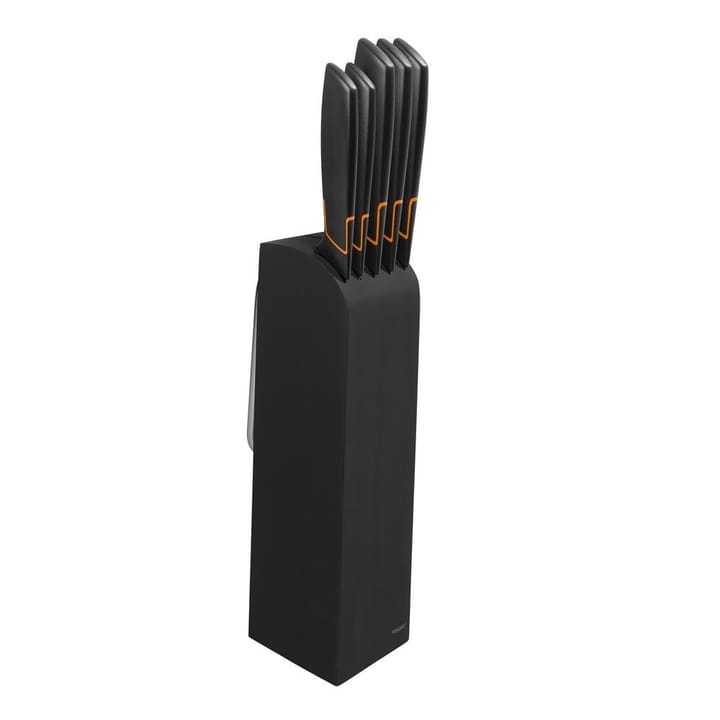 Bloque con 5 cuchillos Edge, negro Fiskars