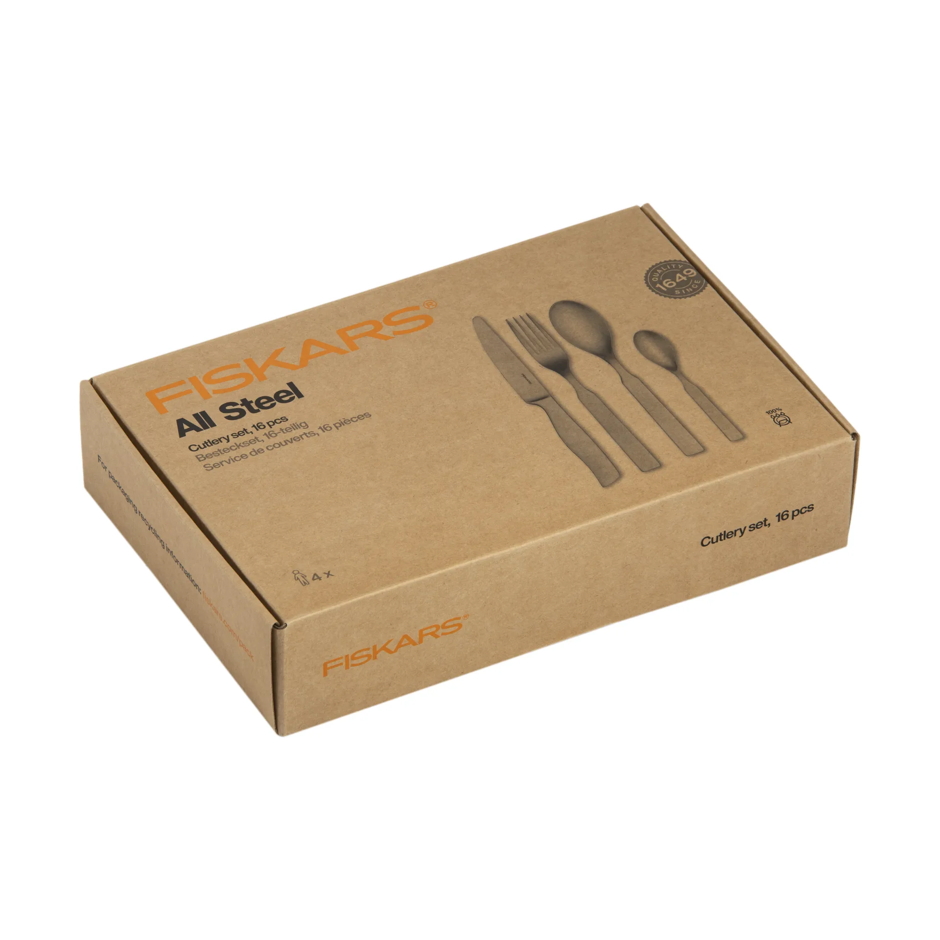 Cubertería All Steel, 16 cubiertos Fiskars