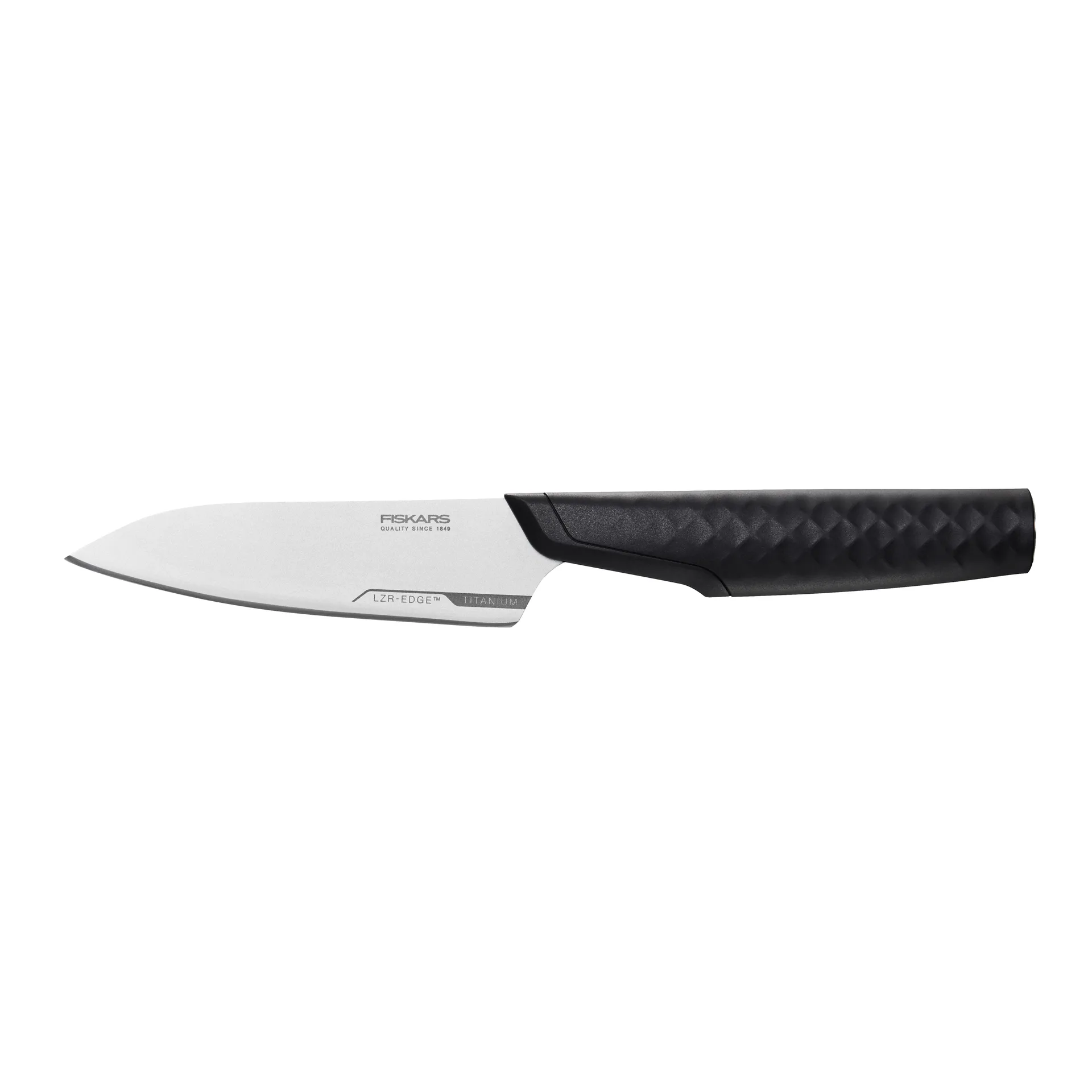 Cuchillo de verduras Titanium 10 cm, negro Fiskars