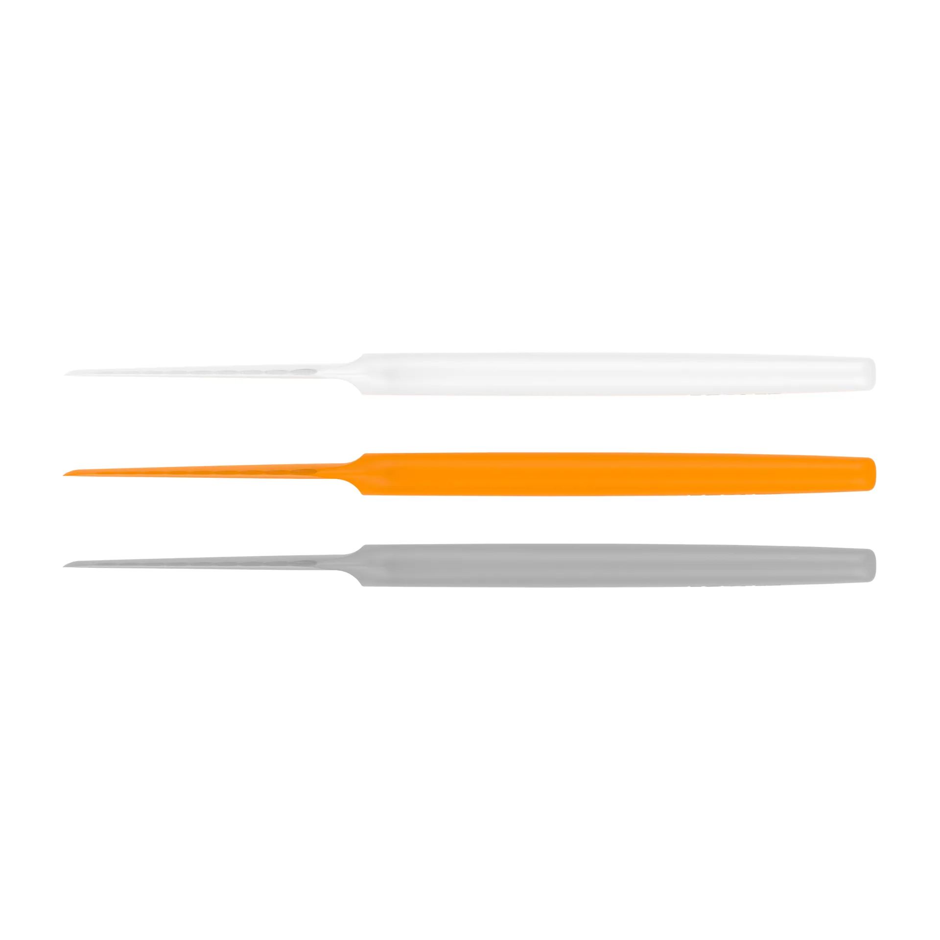 Functional Form 3 Cuchillos de mantequilla, gris-naranja-blanco Fiskars