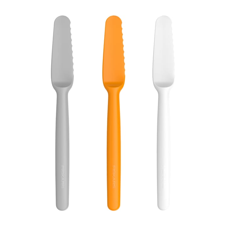 Functional Form 3 Cuchillos de mantequilla - gris-naranja-blanco - Fiskars