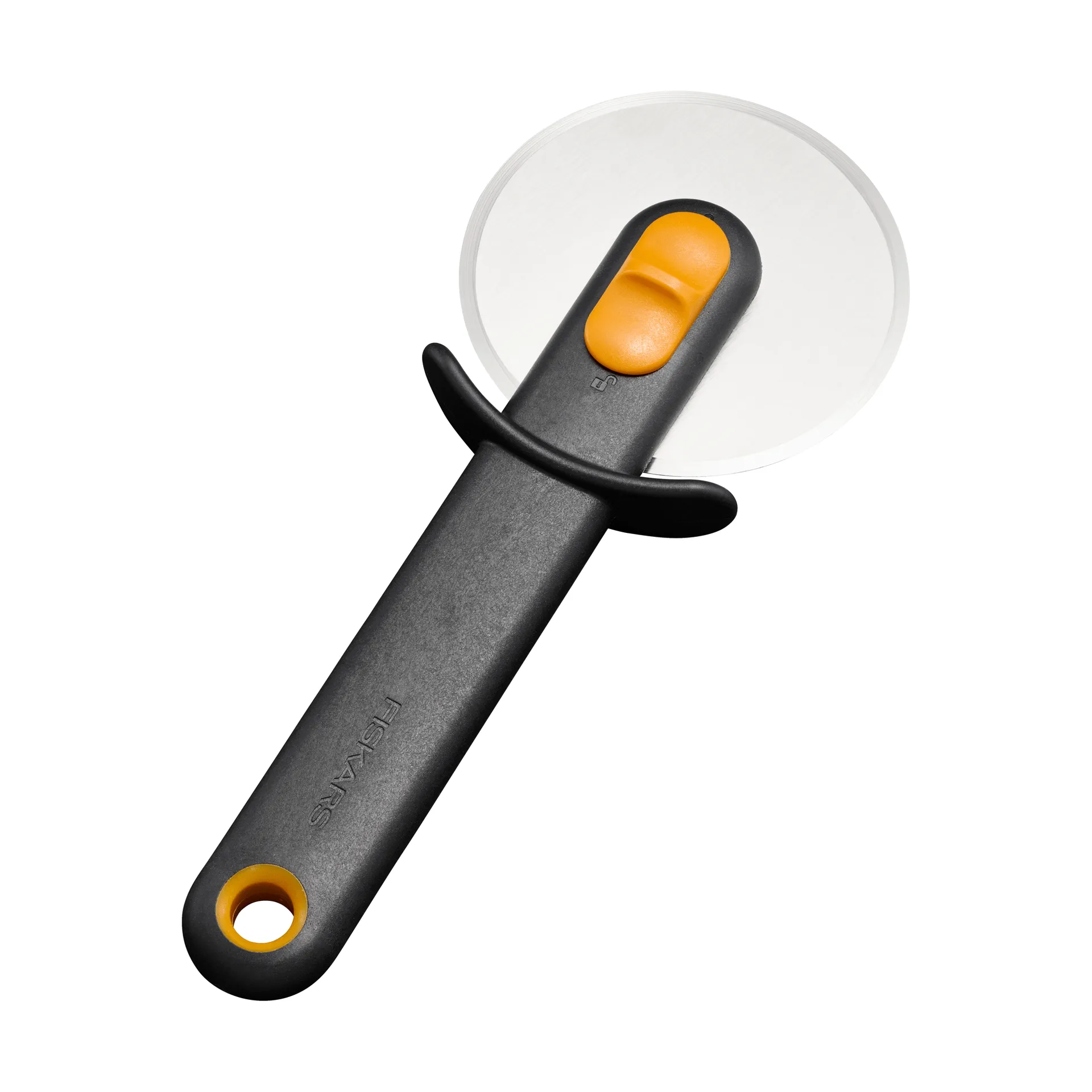 Functional Form cortapizzas, Negro, con protector de hoja Fiskars