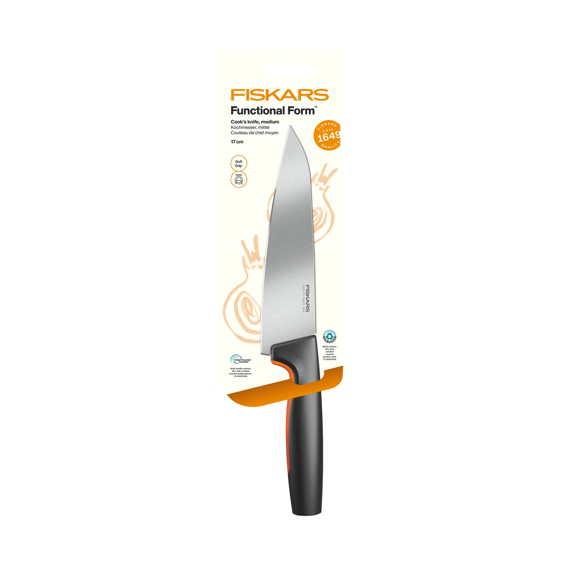 Functional Form cuchillo de chef, Medium, acero inoxidable Fiskars