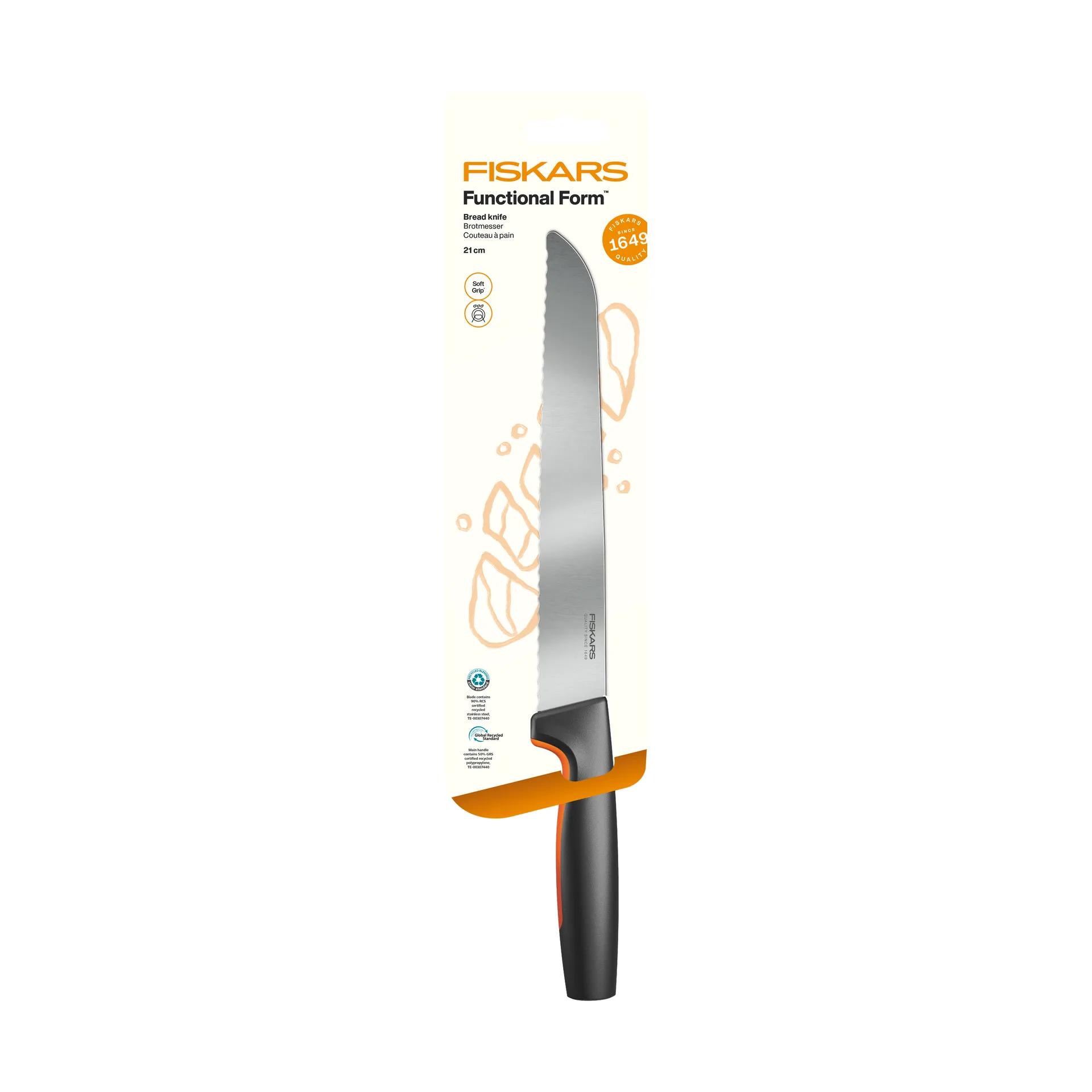 Functional Form cuchillo de pan, Acero inoxidable Fiskars
