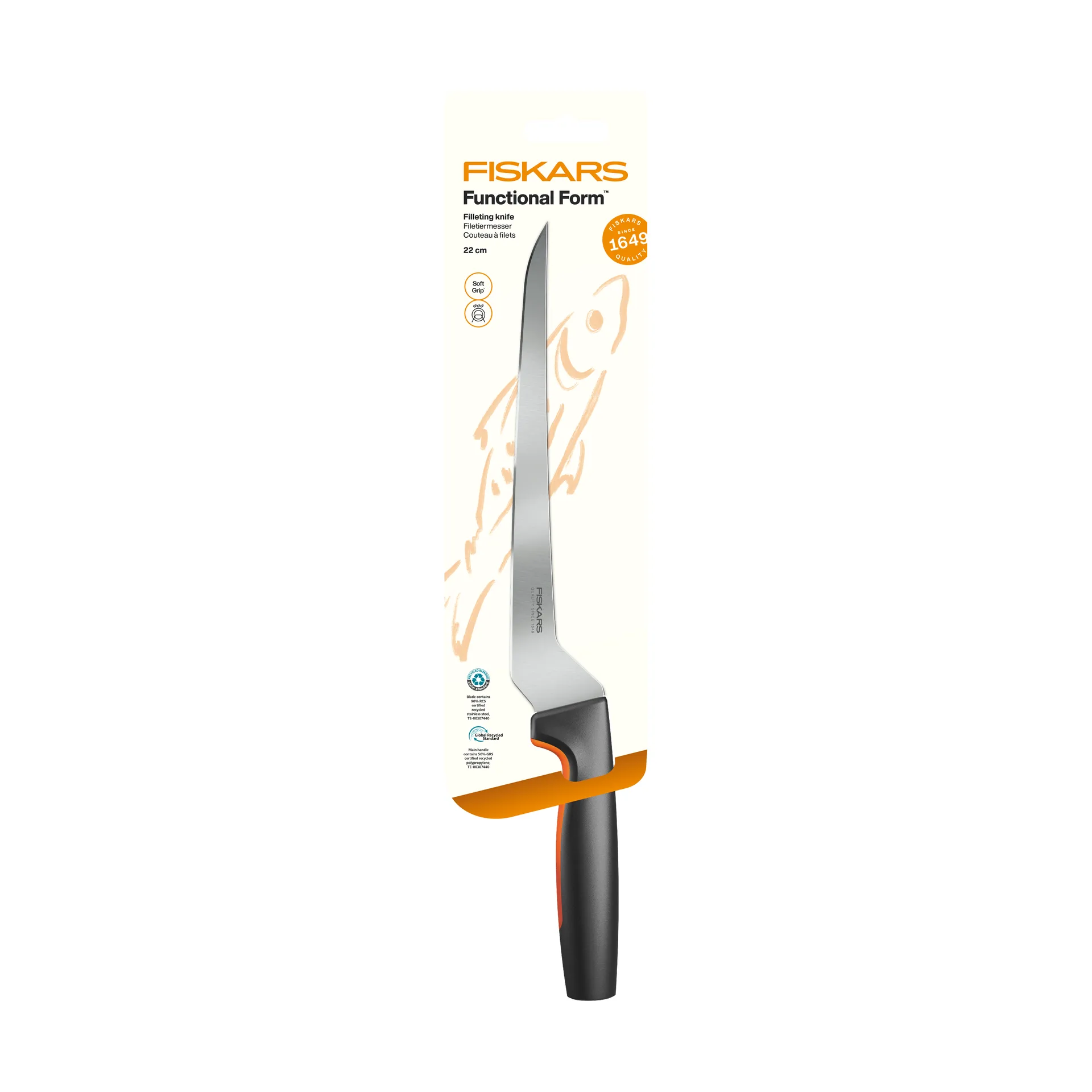 Functional Form cuchillo fileteador, Acero inoxidable Fiskars