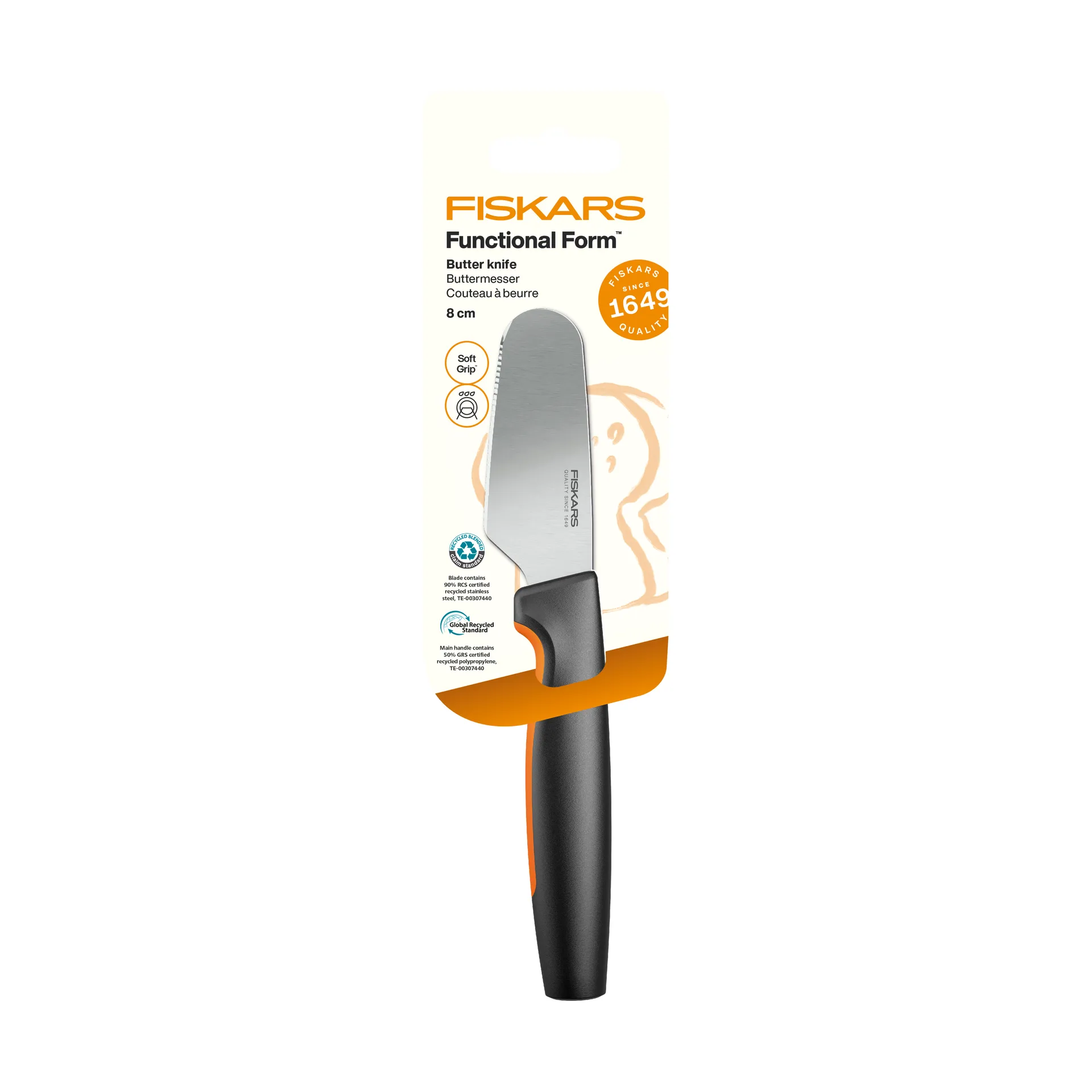 Functional Form cuchillo para mantequilla, Acero inoxidable Fiskars