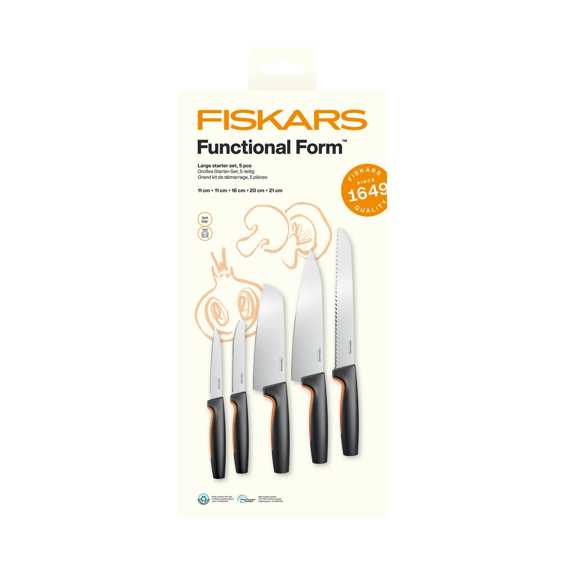 Functional Form juego de cuchillos, grande Fiskars