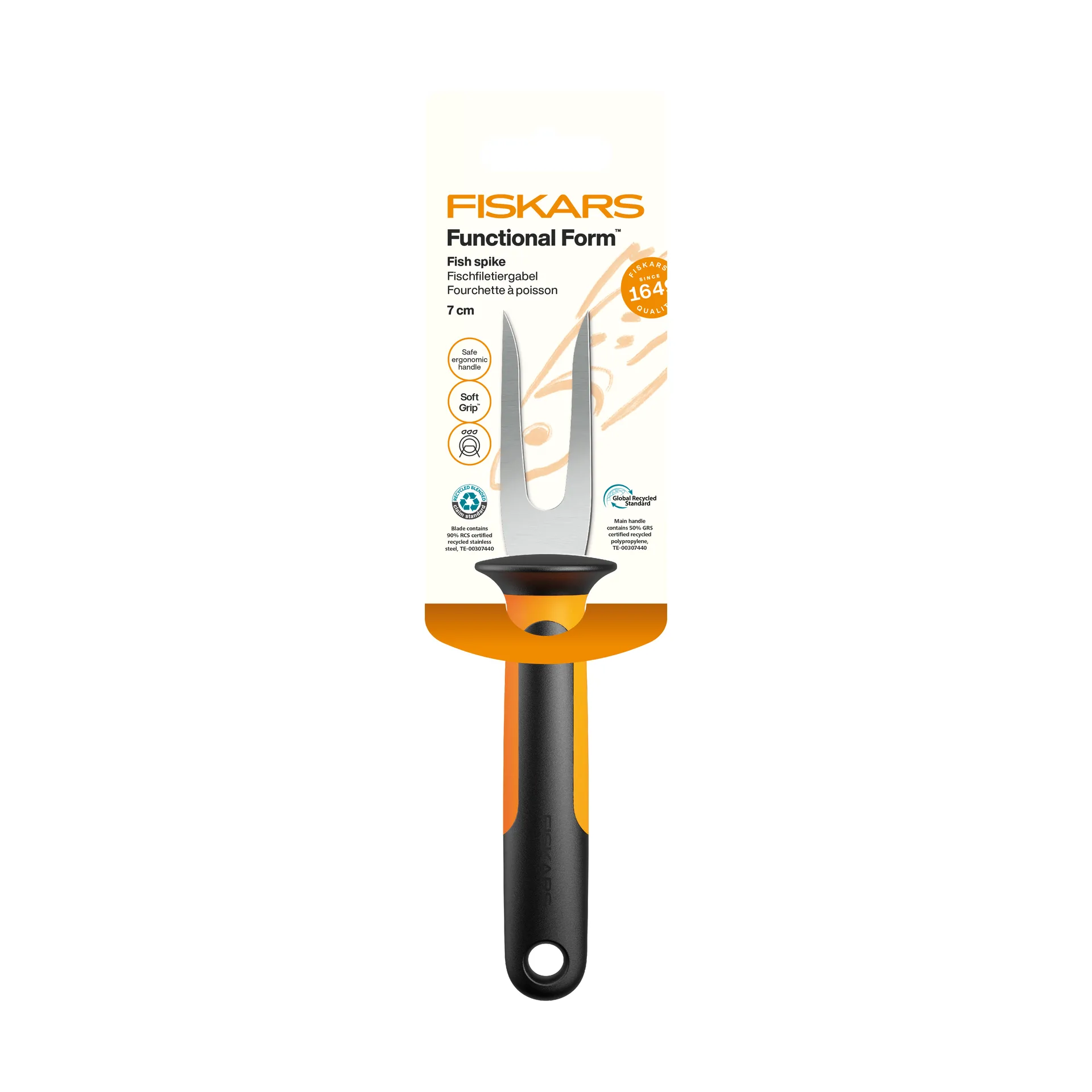 Functional Form tenedor para pescado, Acero inoxidable Fiskars