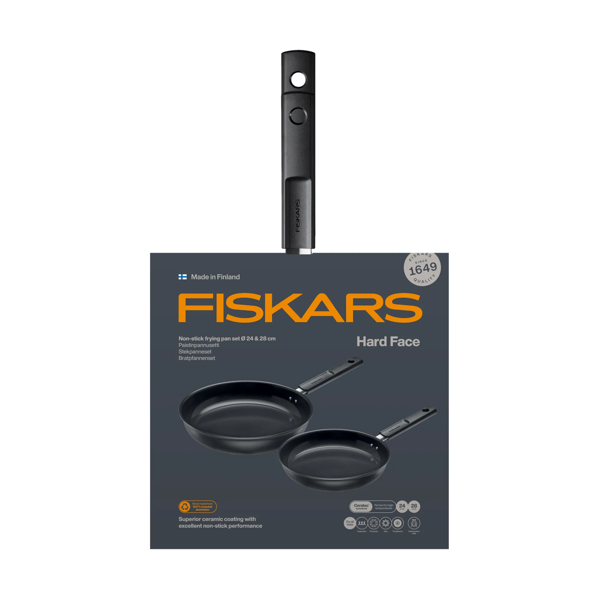 Hard Face juego de sartenes, 2 piezas Fiskars
