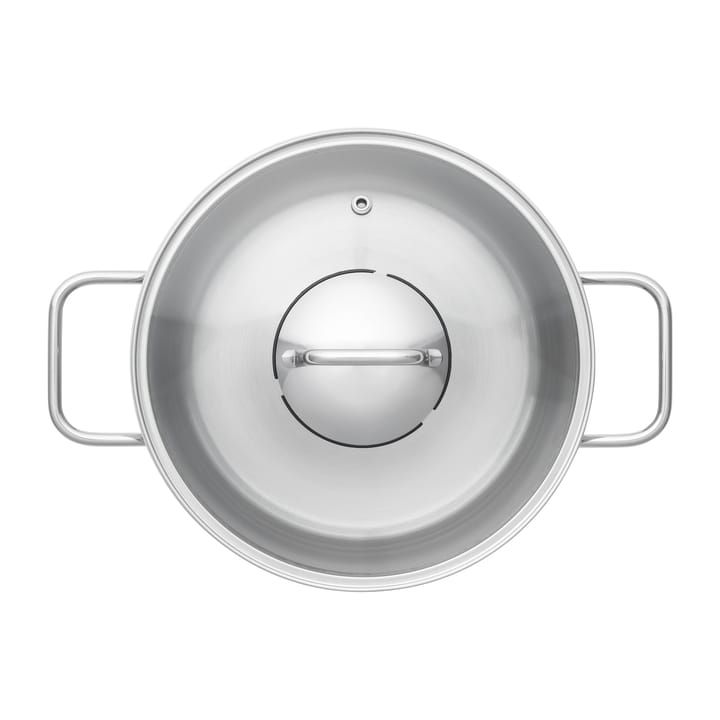 Juego de cazuela y olla con tapa de cristal Fiskars 3 piezas, Acero inoxidable Fiskars