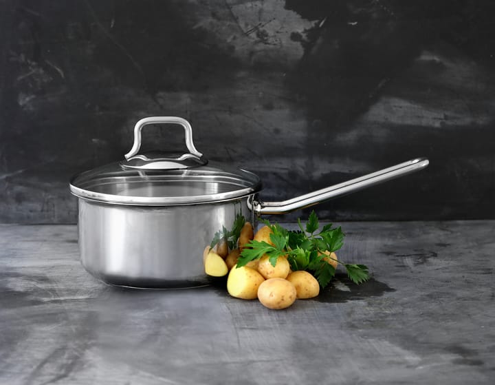 Juego de cazuela y olla con tapa de cristal Fiskars 3 piezas, Acero inoxidable Fiskars