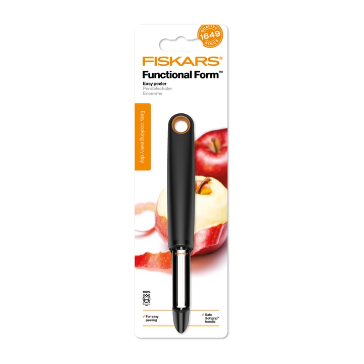 Pelador de patata Functional Form hoja móvil, negro Fiskars