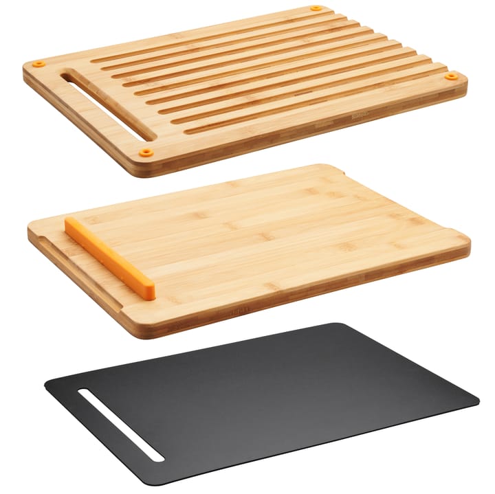 Set de 3 tablas de cortar Functional Form, bambú-plástico Fiskars